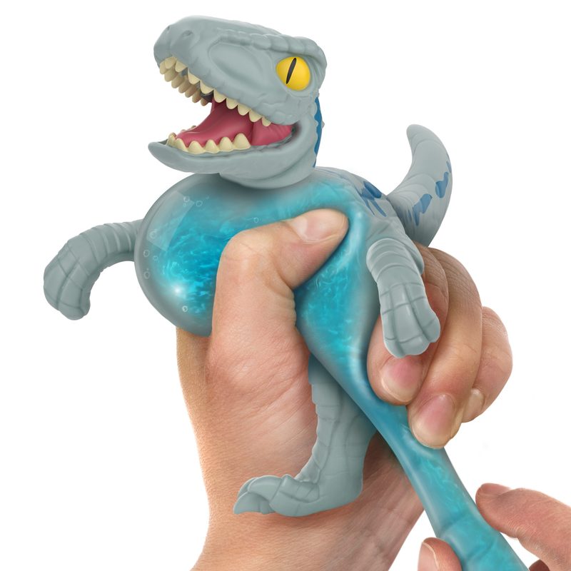 Goo Jitzu Blue raptor being squished