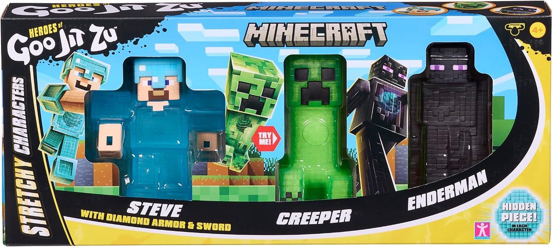 Goo Jitzu Minecraft Creeper, Steve and Enderman 3 Pack